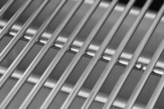 a stainless steel grill
